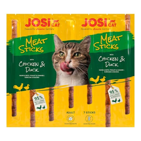 Josera Josicat Meat Sticks Chicken & Duck kaķu gardumi ar vistu un pīli 5 g N7